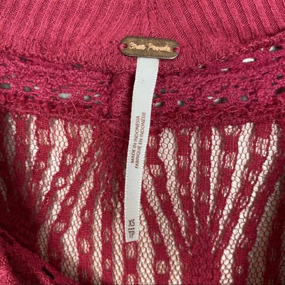 Free People | Pink Spring Valley Lace Thermal Long Sleeve Size XS - Picture 9 of 9